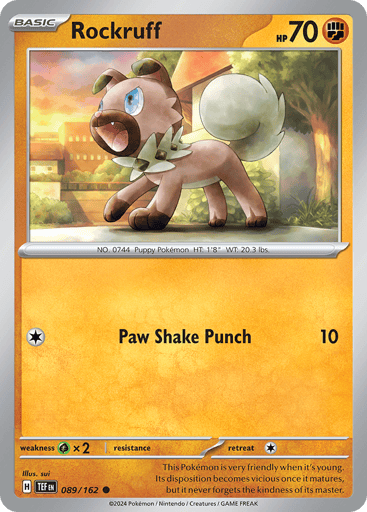 Rockruff – Common – 089/162 – Temporal Forces