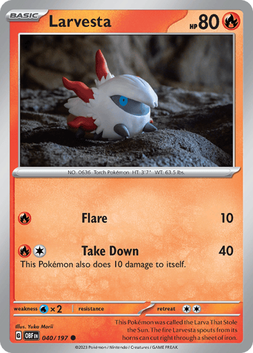 Larvesta – Common – 040/197 – Obsidian Flames
