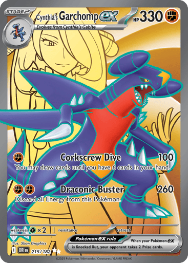 Cynthia’s Garchomp ex – Ultra Rare – 215/182 – Destined Rivals