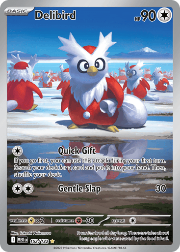 Delibird – Illustration Rare – 152/132 – Mega Evolution