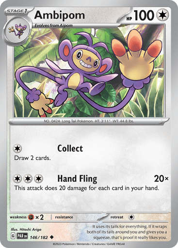 Ambipom – Uncommon Reverse Holo – 146/182 – Paradox Rift