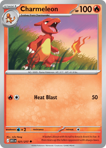 Charmeleon – Uncommon Reverse Holo – 021/217 – Ascended Heroes
