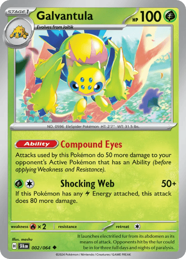 Galvantula – Uncommon Reverse Holo – 002/064 – Shrouded Fable