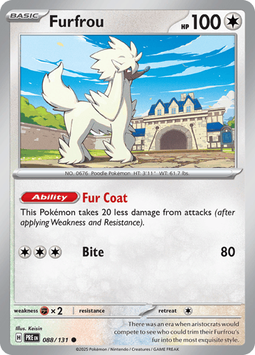 Furfrou – Common – 088/131 – Prismatic Evolutions