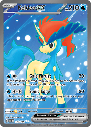 Keldeo ex – Ultra Rare – 159/086 – White Flare