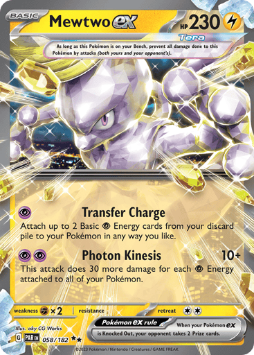 Mewtwo ex – Double Rare – 058/182 – Paradox Rift