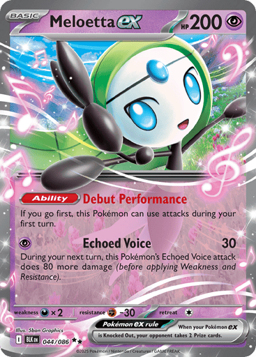 Meloetta ex – Double Rare – 044/086 – Black Bolt