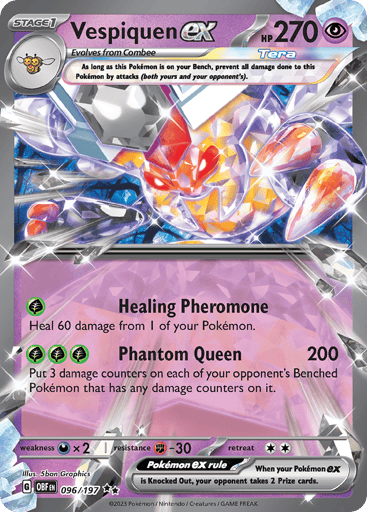 Vespiquen ex – Double Rare – 096/197 – Obsidian Flames