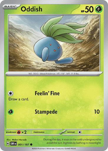 Oddish – Common – 001/197 – Obsidian Flames