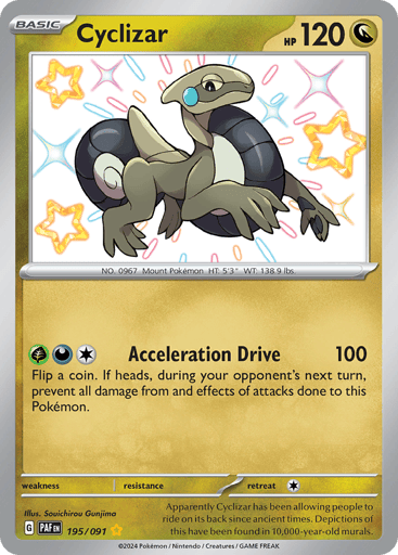 Cyclizar – Shiny Rare – 195/091 – Paldean Fates