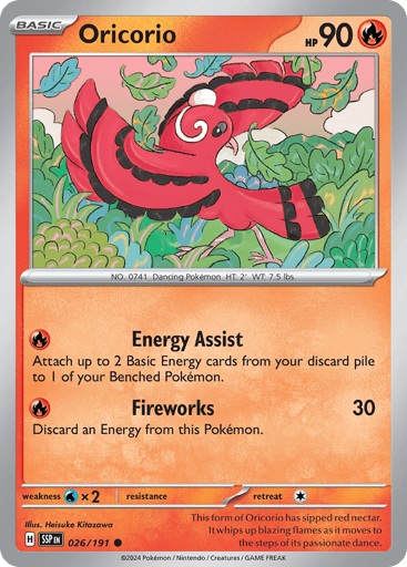 Oricorio – Common Reverse Holo – 026/191 – Surging Sparks