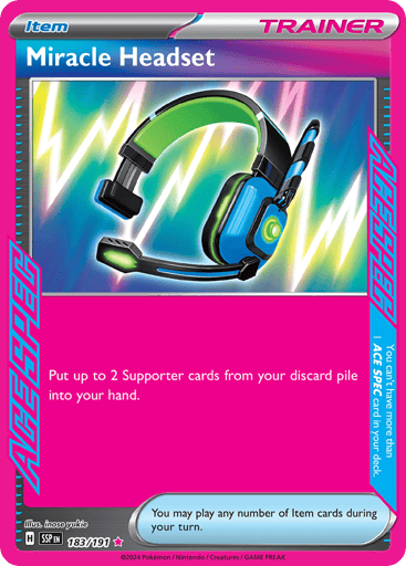 Miracle Headset – ACE SPEC Rare – 183/191 – Surging Sparks
