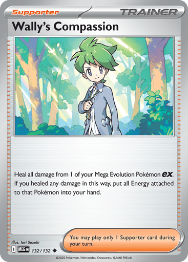 Wally’s Compassion – Uncommon Reverse Holo – 132/132 – Mega Evolution