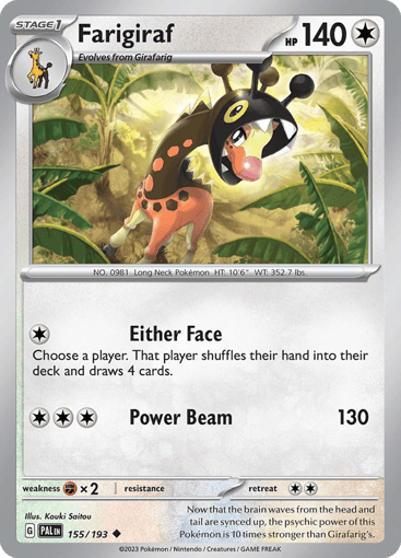 Farigiraf – Uncommon – 155/193 – Paldea Evolved