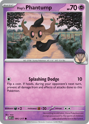 Hop’s Phantump – Common Reverse Holo – 095/217 – Ascended Heroes