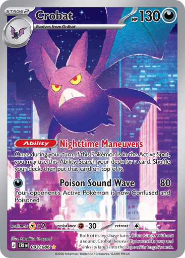 Crobat – Illustration Rare – 093/086 – Chaos Rising