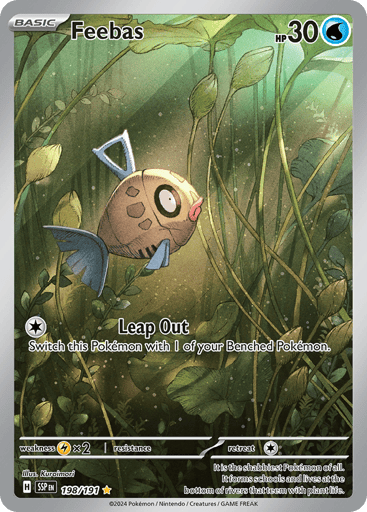 Feebas – Illustration Rare – 198/191 – Surging Sparks