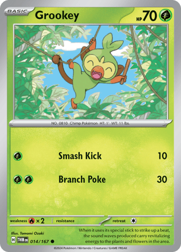 Grookey – Common Reverse Holo – 014/167 – Twilight Masquerade