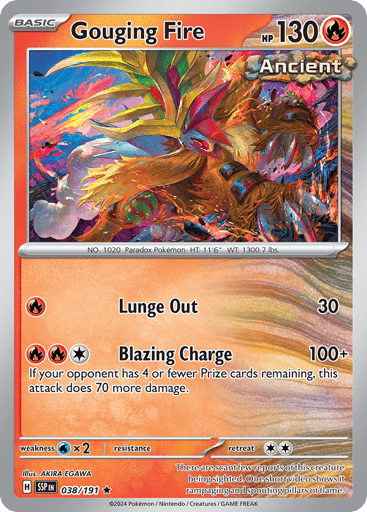 Gouging Fire – Rare Holo – 038/191 – Surging Sparks