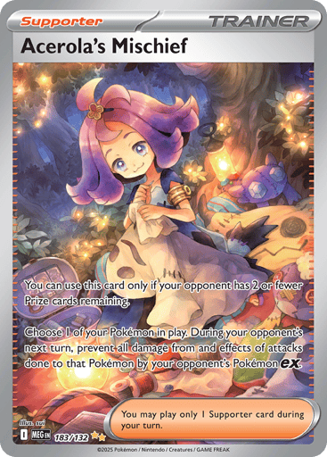 Acerola’s Mischief – Special Illustration Rare – 183/132 – Mega Evolution