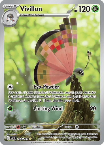 Vivillon – Illustration Rare – 193/191 – Surging Sparks
