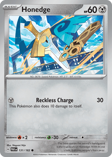 Honedge – Common Reverse Holo – 131/182 – Paradox Rift