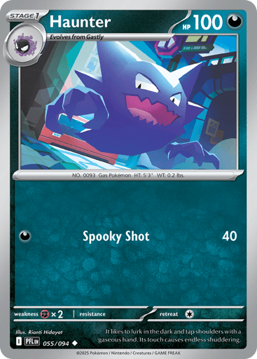 Haunter – Uncommon Reverse Holo – 055/094 – Phantasmal Flames