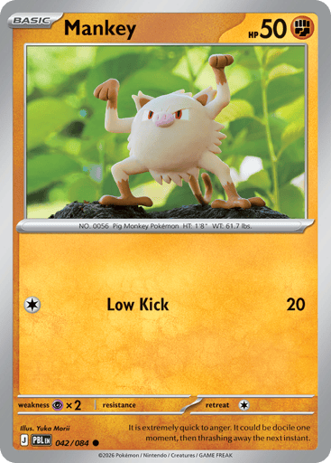 Mankey – Common Reverse Holo – 042/084 – Pitch Black