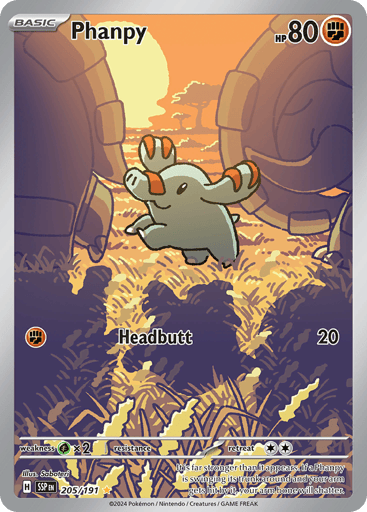 Phanpy – Illustration Rare – 205/191 – Surging Sparks
