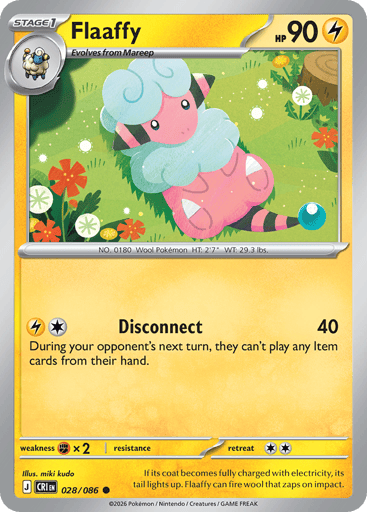 Flaaffy – Common Reverse Holo – 028/086 – Chaos Rising