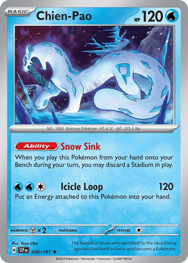 Chien-Pao – Rare Reverse Holo – 056/191 – Surging Sparks