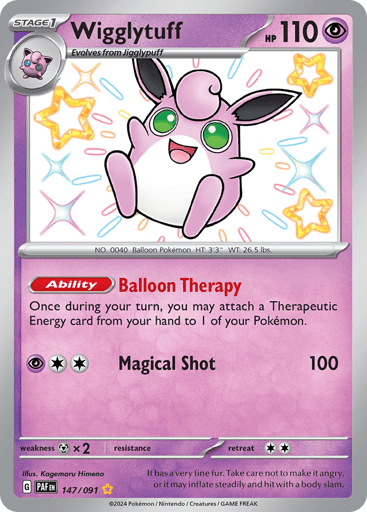 Wigglytuff – Shiny Rare – 147/091 – Paldean Fates