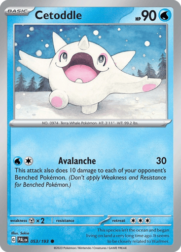 Cetoddle – Common Reverse Holo – 053/193 – Paldea Evolved