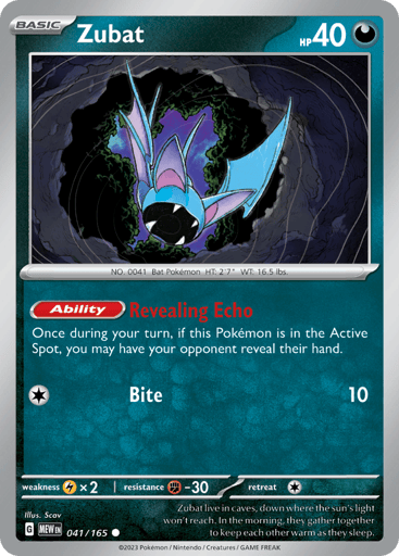 Zubat – Common – 041/165 – S&V 151