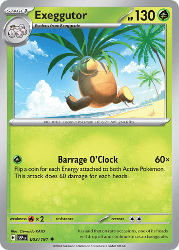 Exeggutor – Uncommon – 003/191 – Surging Sparks