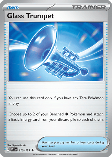 Glass Trumpet – Uncommon Reverse Holo – 110/131 – Prismatic Evolutions