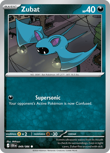 Zubat – Common Reverse Holo – 049/086 – Chaos Rising