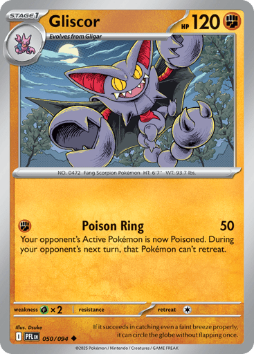 Gliscor – Uncommon Reverse Holo – 050/094 – Phantasmal Flames