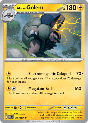 Alolan Golem – Uncommon – 046/159 – Journey Together