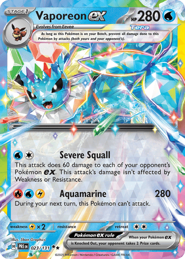 Vaporeon ex – Double Rare – 023/131 – Prismatic Evolutions