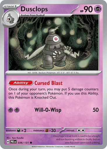 Dusclops – Common – 036/131 – Prismatic Evolutions