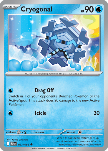 Cryogonal – Uncommon Reverse Holo – 027/086 – Black Bolt