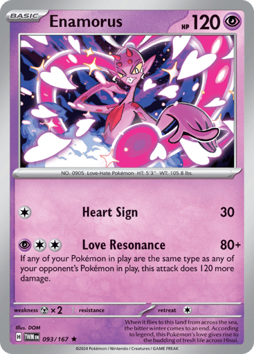 Enamorus – Rare Reverse Holo – 093/167 – Twilight Masquerade