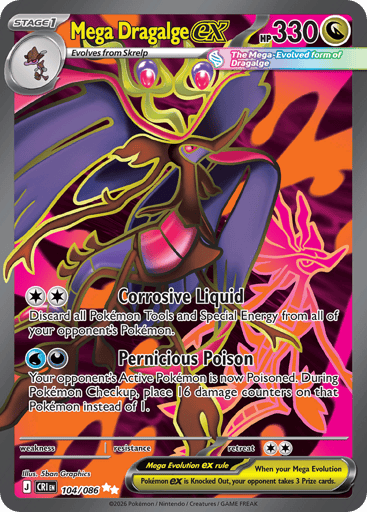 Mega Dragalge ex – Ultra Rare – 104/086 – Chaos Rising