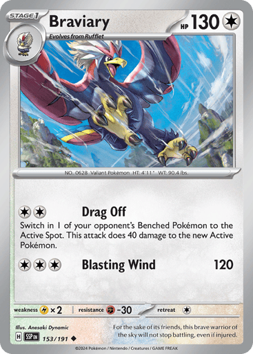 Braviary – Uncommon – 153/191 – Surging Sparks