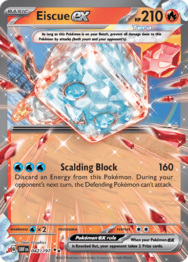 Eiscue ex – Double Rare – 042/197 – Obsidian Flames