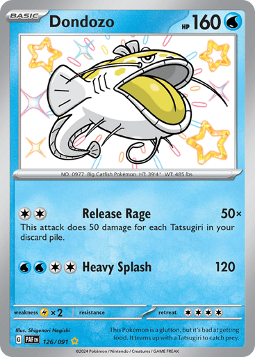 Dondozo – Shiny Rare – 126/091 – Paldean Fates