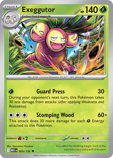 Exeggutor – Uncommon Reverse Holo – 005/132 – Mega Evolution