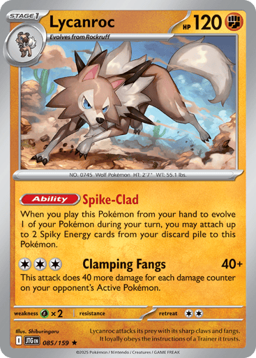 Lycanroc – Rare Holo – 085/159 – Journey Together