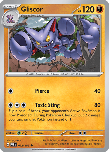 Gliscor – Uncommon Reverse Holo – 092/182 – Paradox Rift